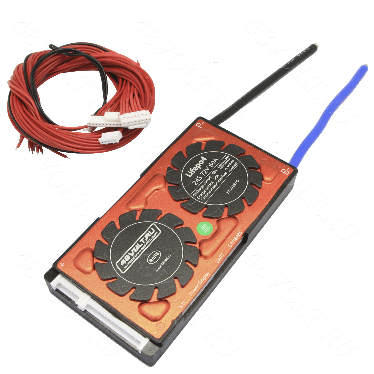BMS LiFePO4 SMART 24s 72v 60A common port